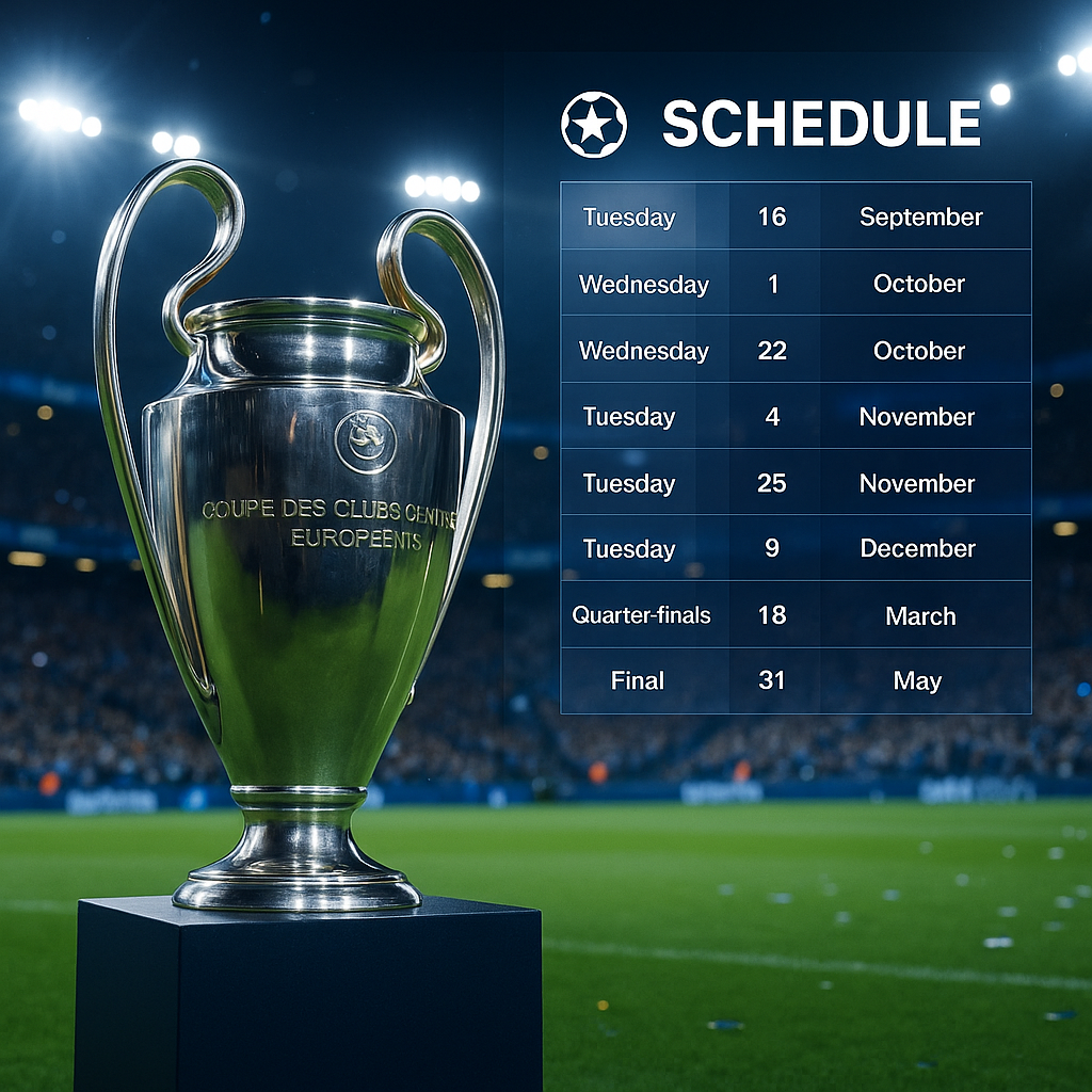 Liga šampiona 2025: raspored i datumi ključnih utakmica