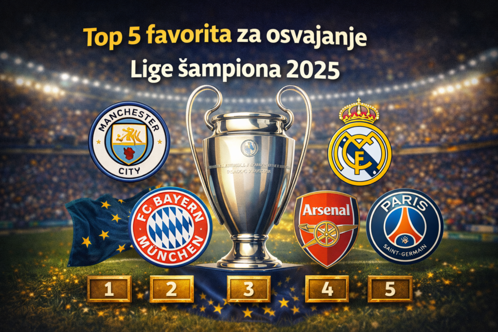 Top 5 favorita za osvajanje Lige šampiona 2025