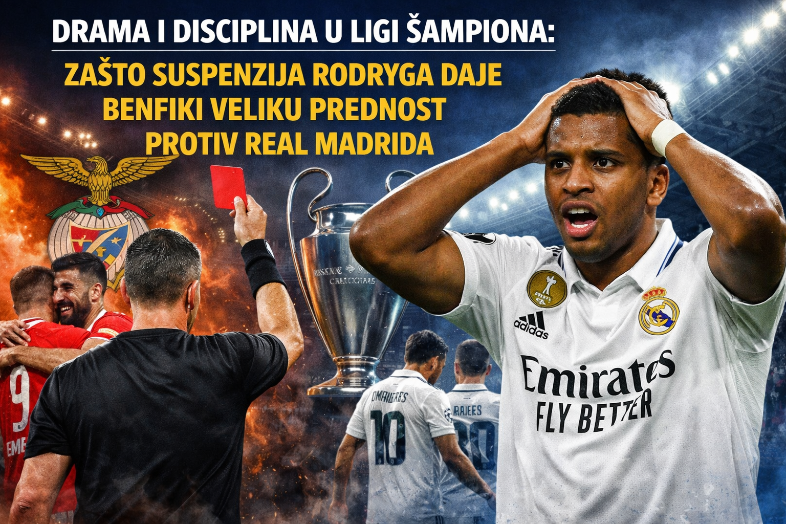 Drama i disciplina u Ligi šampiona: zašto suspenzija Rodryga daje Benfiki veliku prednost protiv Real Madrida