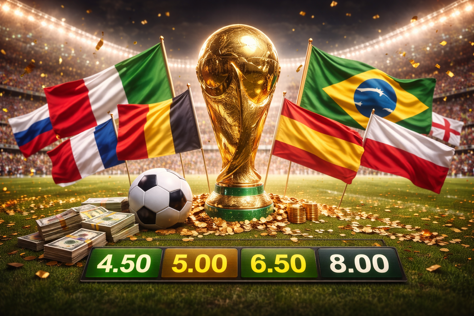 Najveći favoriti za osvajanje Svetskog prvenstva 2026: zašto se tržište vrti oko 5 do 6 selekcija